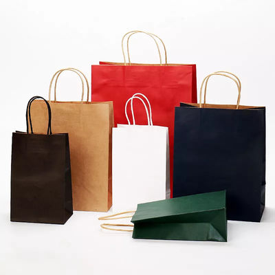 Pakowanie na wynos Torba papierowa Drukowanie logo Lakierowanie Torba papierowa Kraft TUV