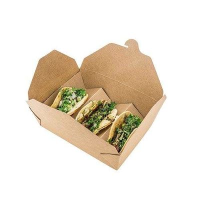 Taco Dostosowane pudełko do pakowania żywności Kraft Paper Takeout Kartonowe pudełka na żywność