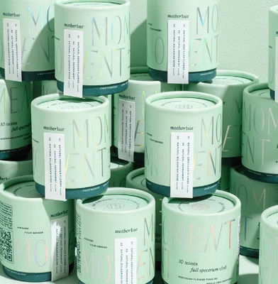 W 100% nadający się do recyklingu tekturowy cylinder do pakowania Pokrywa i konstrukcja podstawy