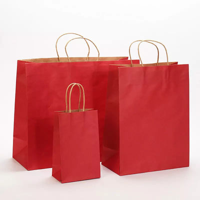 Pakowanie na wynos Torba papierowa Drukowanie logo Lakierowanie Torba papierowa Kraft TUV