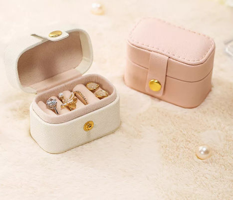 ODM Mini pudełko podróżne z biżuterią Organizer wytłoczony PU skórzany przenośny SGS