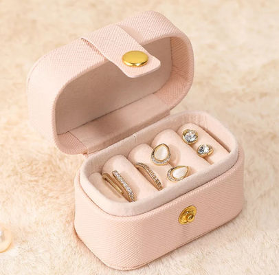 ODM Mini pudełko podróżne z biżuterią Organizer wytłoczony PU skórzany przenośny SGS