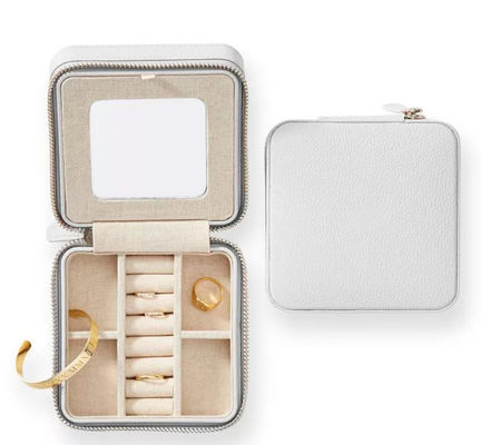 design krowa PU Leather Box Organizer wykwintne etui na biżuterię podróżną