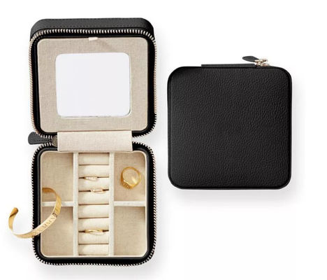 design krowa PU Leather Box Organizer wykwintne etui na biżuterię podróżną
