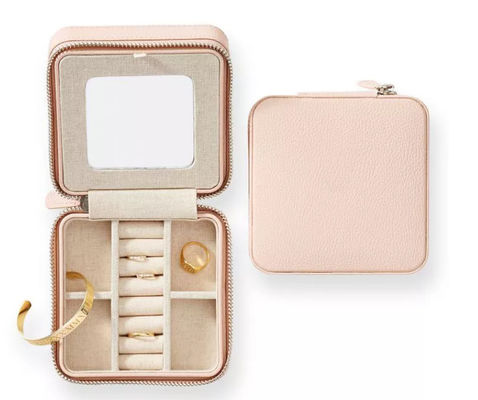 design krowa PU Leather Box Organizer wykwintne etui na biżuterię podróżną