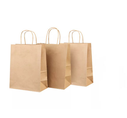 Lakierowana torebka z papieru pakowego Brązowa torba z papieru pakowego z recyklingu SGS