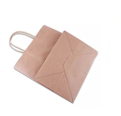 Uchwyt Kraft Paper Torebka Wytrzymała torba na żywność Pantone Take Away