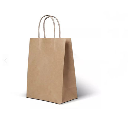 Uchwyt Kraft Paper Torebka Wytrzymała torba na żywność Pantone Take Away