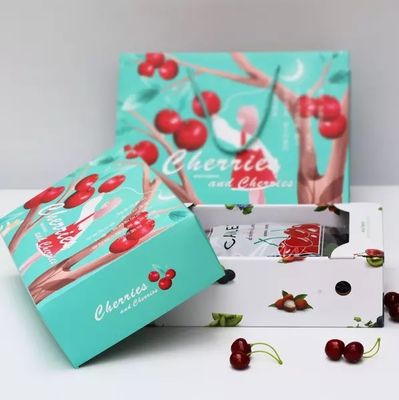 Ekologiczne pudełka kartonowe z warzywami i owocami Kolor CMYK / Pantone