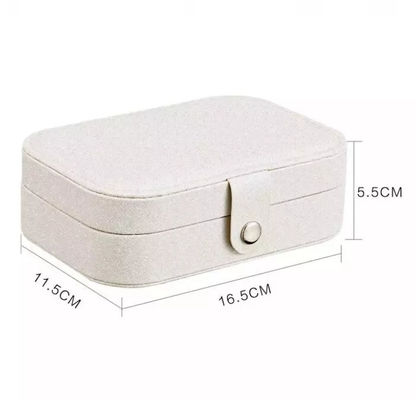 E457 Travel Jewelry Box Biodegradowalne pudełka na biżuterię PU Leather Portable