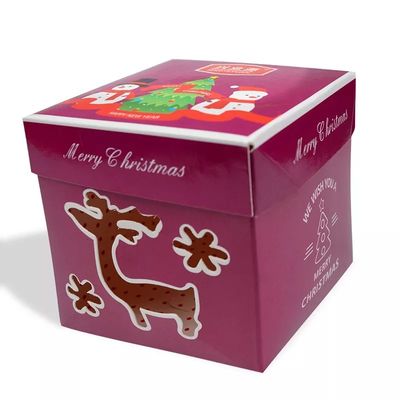 CMYK Druk offsetowy Świąteczne pudełka kartonowe na prezenty 6 x 3,5 x 3,5 cala